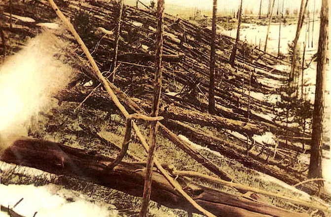 - In 1908, a massive explosion occurred in Tunguska, Siberia, with no evidence of a meteorite or asteroid impact. 