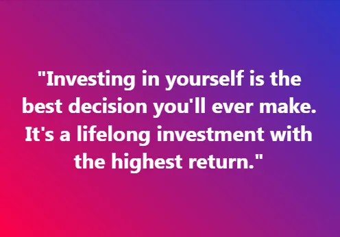 investing in your self