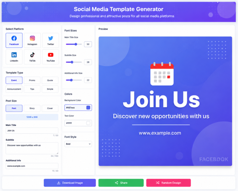 How To Create a Template For Social Media With This Free Tool