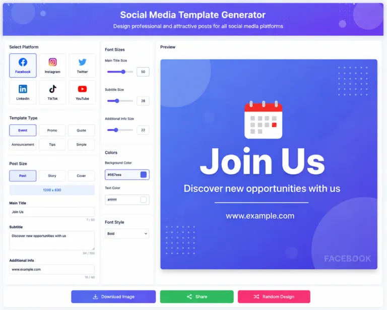 How To Create a Template For Social Media With This Free Tool